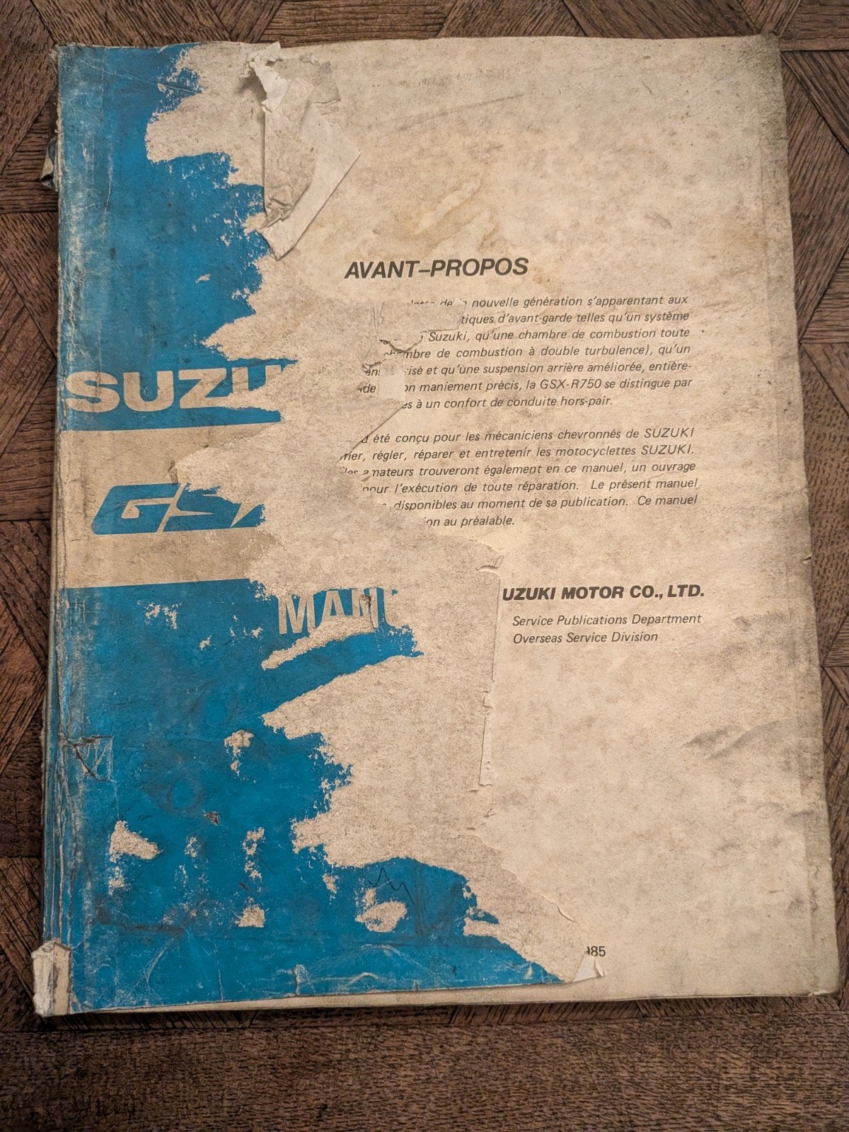 Suzuki GSX-R750 1985 onderhoudshandleiding, Ophalen, Suzuki