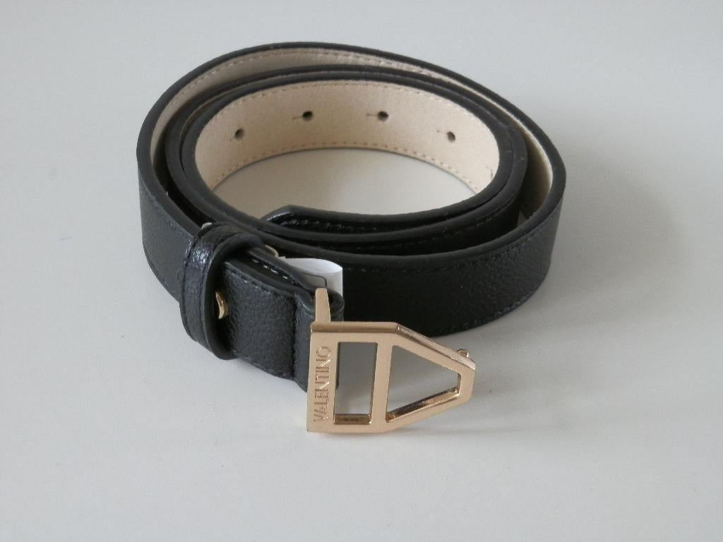 Valentino riem., Kleding | Dames, Riemen en Ceinturen, Zo goed als nieuw, Tailleriem, 100 cm of meer, 3 tot 5 cm, Zwart, Echt leder