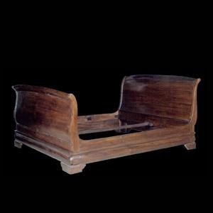 NIEUW massief TEAK HOUTEN BED matrasmaat 150 x 190 KORTING!, Huis en Inrichting, Slaapkamer | Bedden, Ophalen, Bruin, Hout, Nieuw