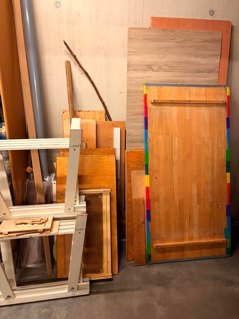 Diverse stukken hout te geef, Ophalen, Gebruikt