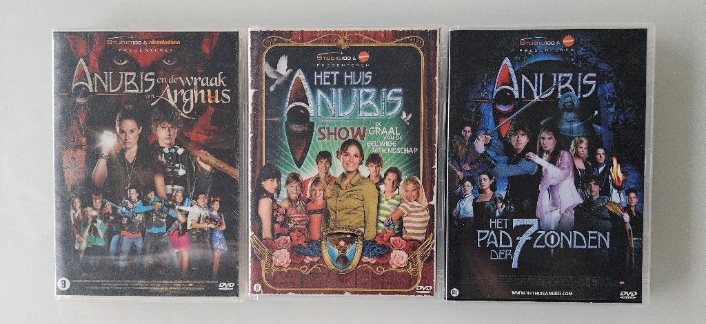 Het huis Anubis: Vijf magische zwaard 1+3 films + aparte afl, Cd's en Dvd's, Dvd's | Kinderen en Jeugd, Ophalen of Verzenden