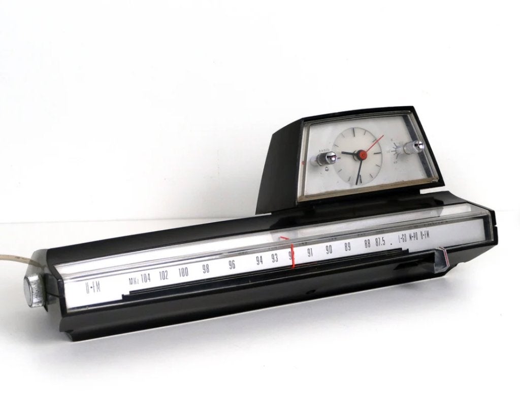 Vintage Atomic Philips Clock-Radio 22RS274, Enlèvement ou Envoi