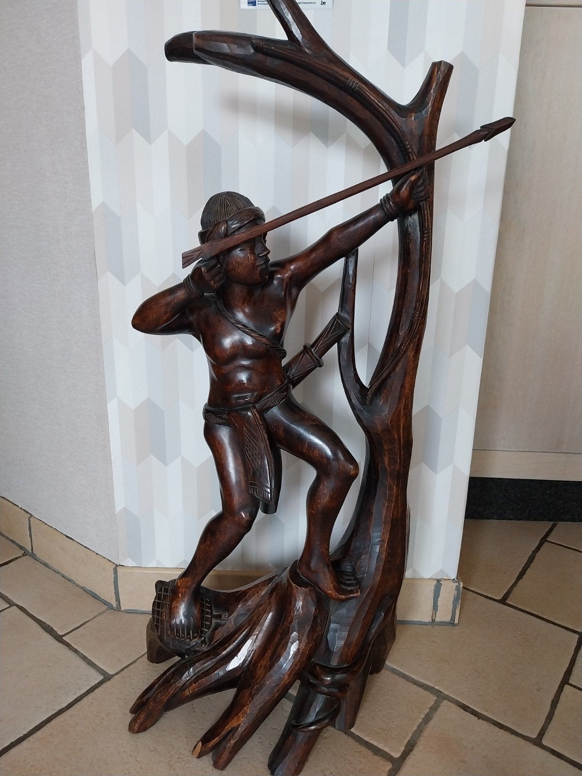 houten indiaan, Antiquités & Art, Art | Sculptures & Bois, Enlèvement