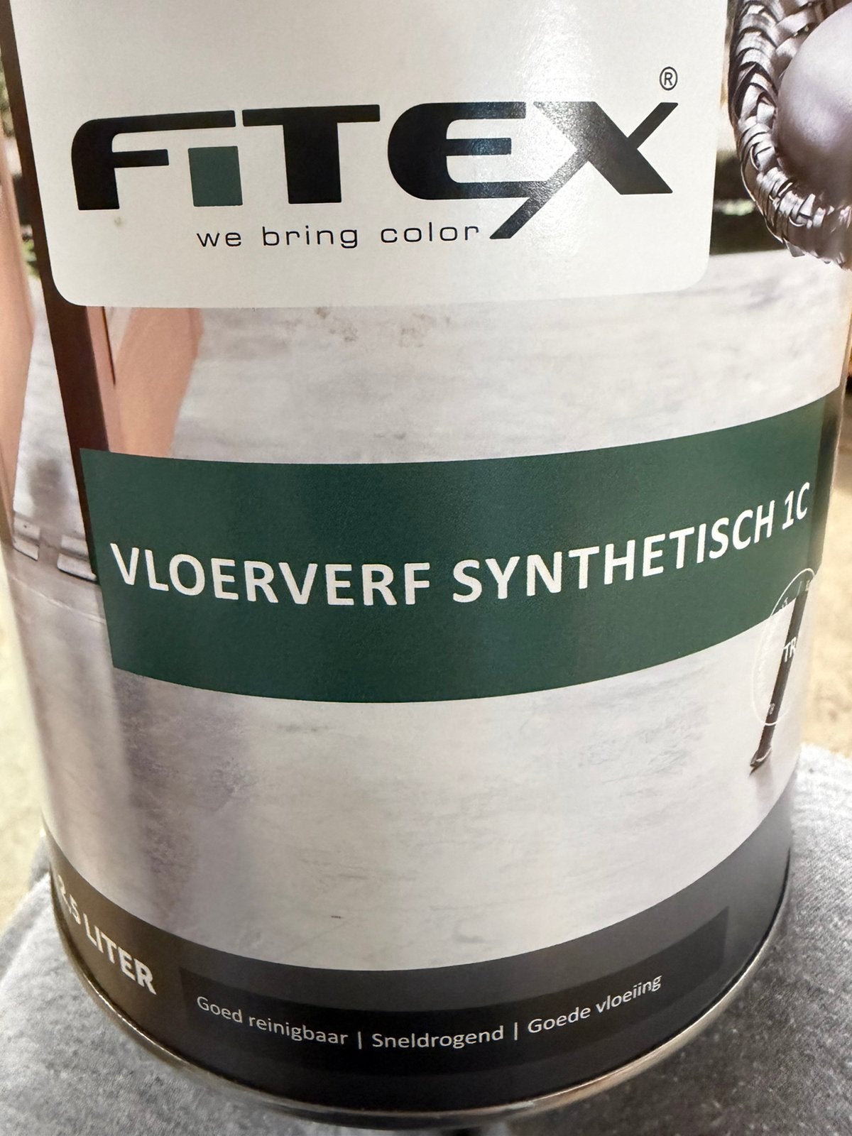 Fitex zwarte vloerverf 2,5liter, Ophalen of Verzenden, Nieuw