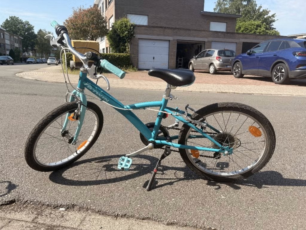 Kinderfiets BTWIN, 20 inch (5-8 jaar), Ophalen, Velgrem, Btwin Decathlon, 16 tot 20 inch