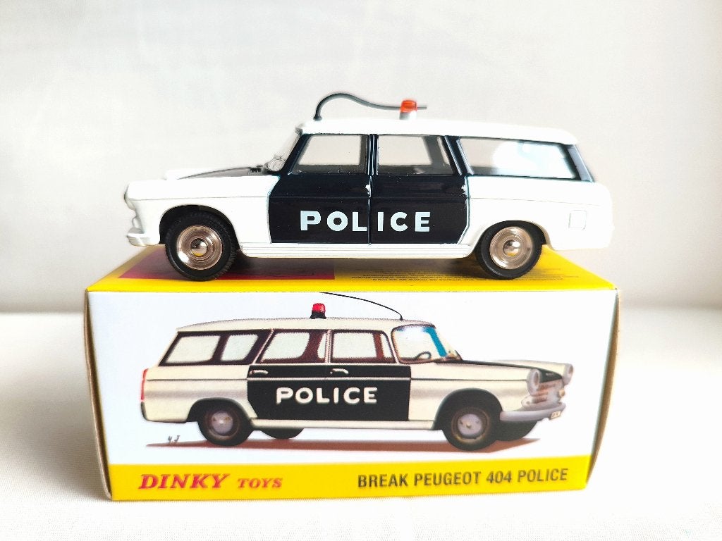 Dinky Atlas _ Peugeot 404 Break Police _ ref. 1429, Ophalen of Verzenden, Zo goed als nieuw, Auto, Dinky Toys