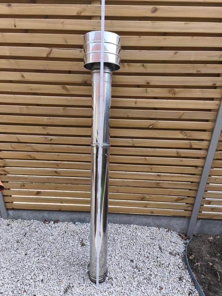 Rookafvoer Inox kachel pelletkachel gasbrander barbecue etc, Ophalen, Pelletkachel