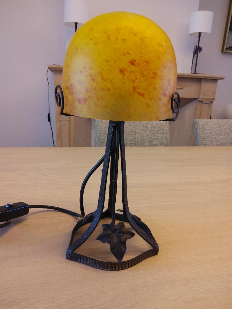 Jolie lampe de table de style Art Nouveau, Ophalen, Zo goed als nieuw, Glas