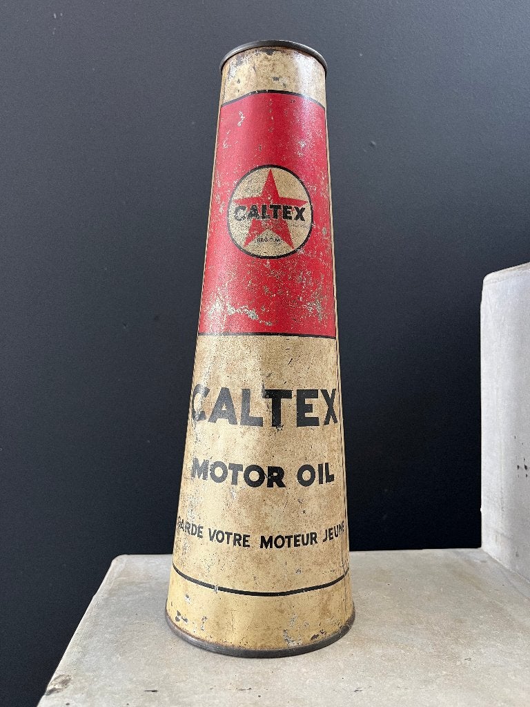 CALTEX conische oliekan, Verzamelen, Ophalen of Verzenden, Gebruikt