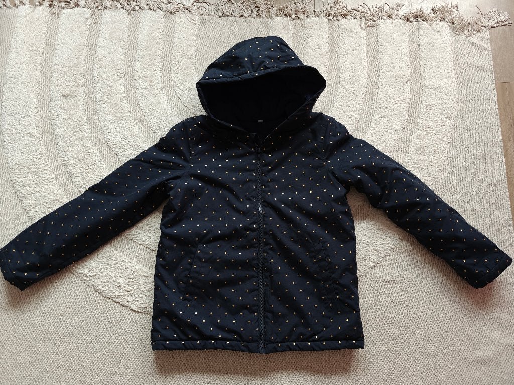 donkerblauwe winterjas meisje la redoute 12j, Ophalen, Gebruikt, Meisje, La Redoute