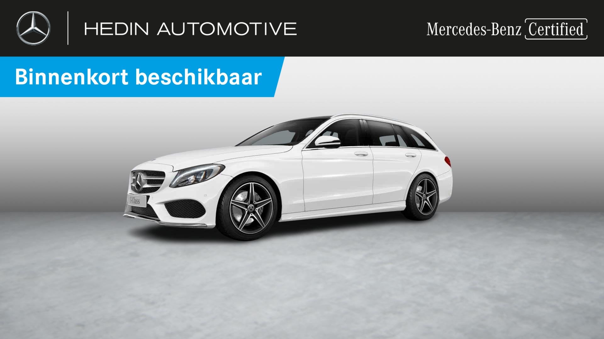 Mercedes-Benz C-Klasse 200 D Break AMG Line | Panoramisch Da, Auto's, Automatische klimaatregeling, 4 cilinders, 136 pk, Wit