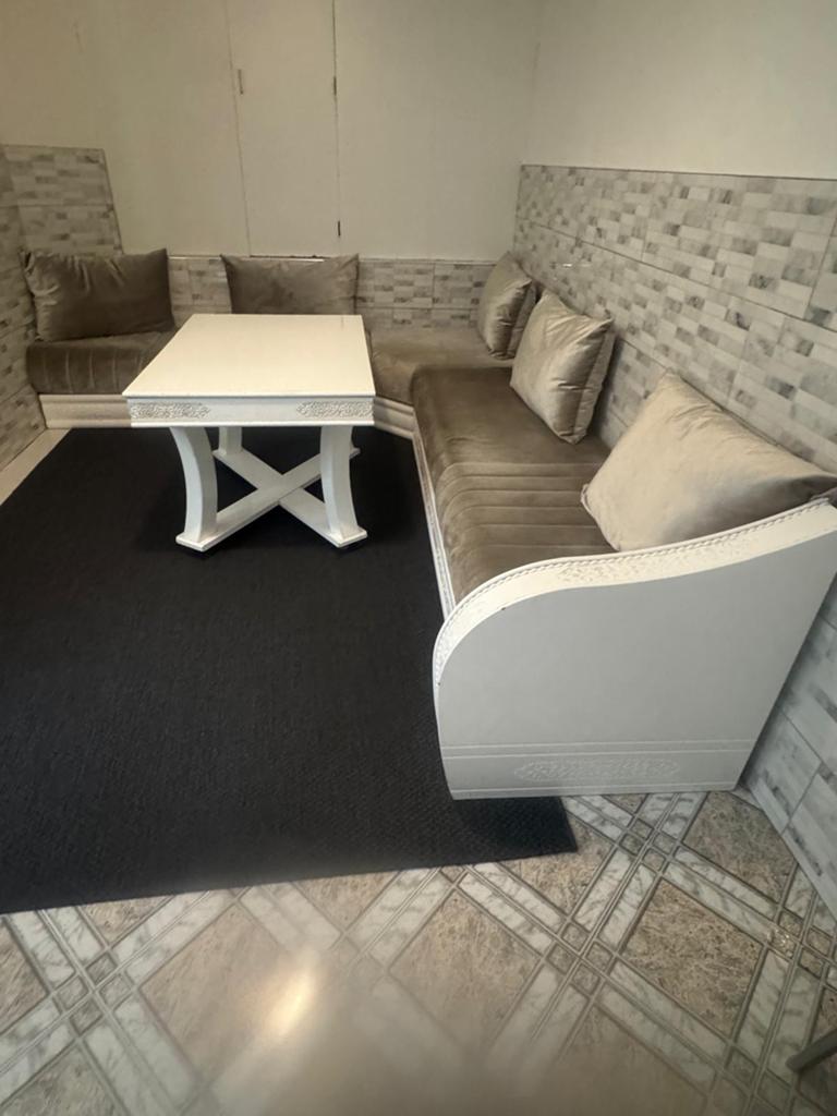 witte zetel met tafel, Huis en Inrichting, Ophalen, Nieuw