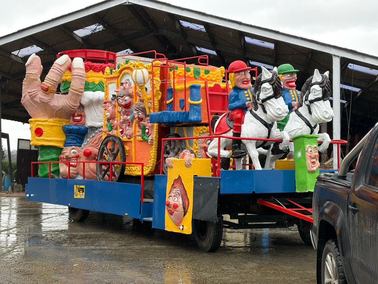 Te huur de koop prachtige carnavalswagen, Enlèvement