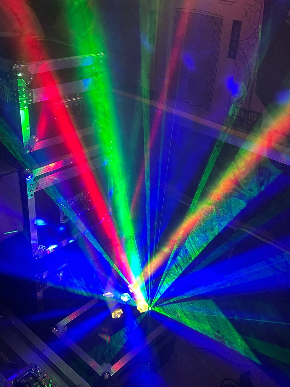 2 effets lumineux pour dj en flight case, Muziek en Instrumenten, Licht en Laser, Ophalen, Zo goed als nieuw, Laser, Kleur
