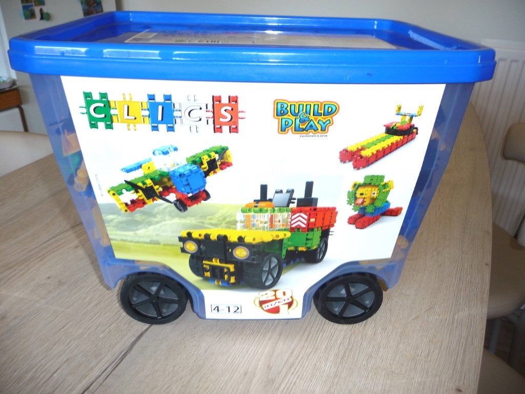CLICS Rollerbox 20 in 1 (555 stuks en accessoires), Ophalen of Verzenden, Zo goed als nieuw