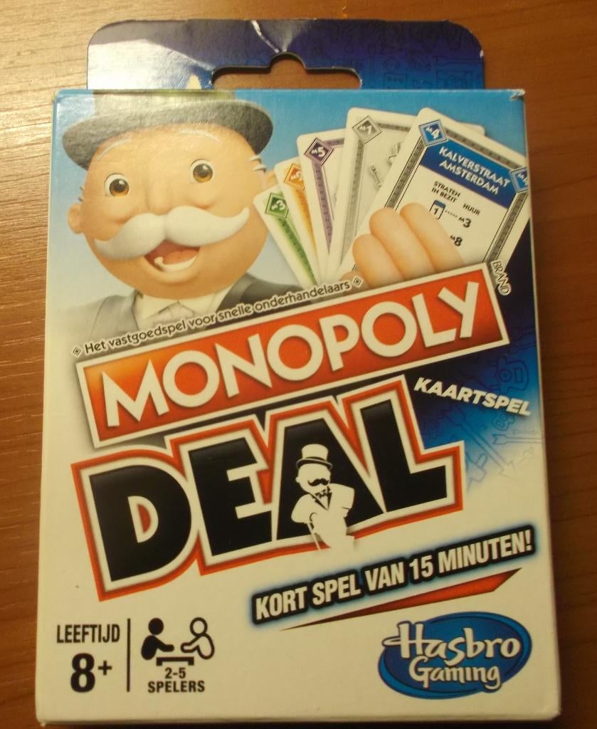 Kaartspel Monopoly Deal / Hasbro Gaming, Trois ou quatre joueurs, Enlèvement, Comme neuf, Hasbro gaming