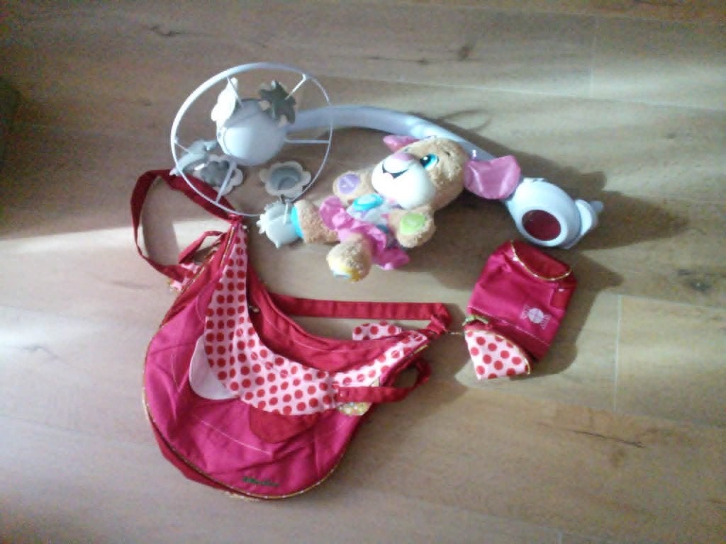 Lot bébé mobil sac lillipucien ours musical, Enlèvement, Utilisé, Mobile