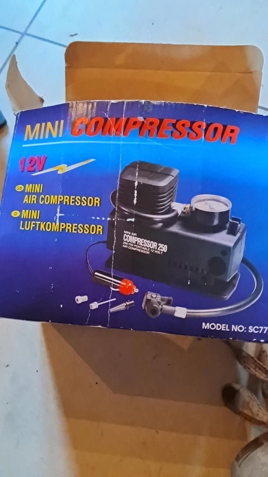 mini compressor, Ophalen
