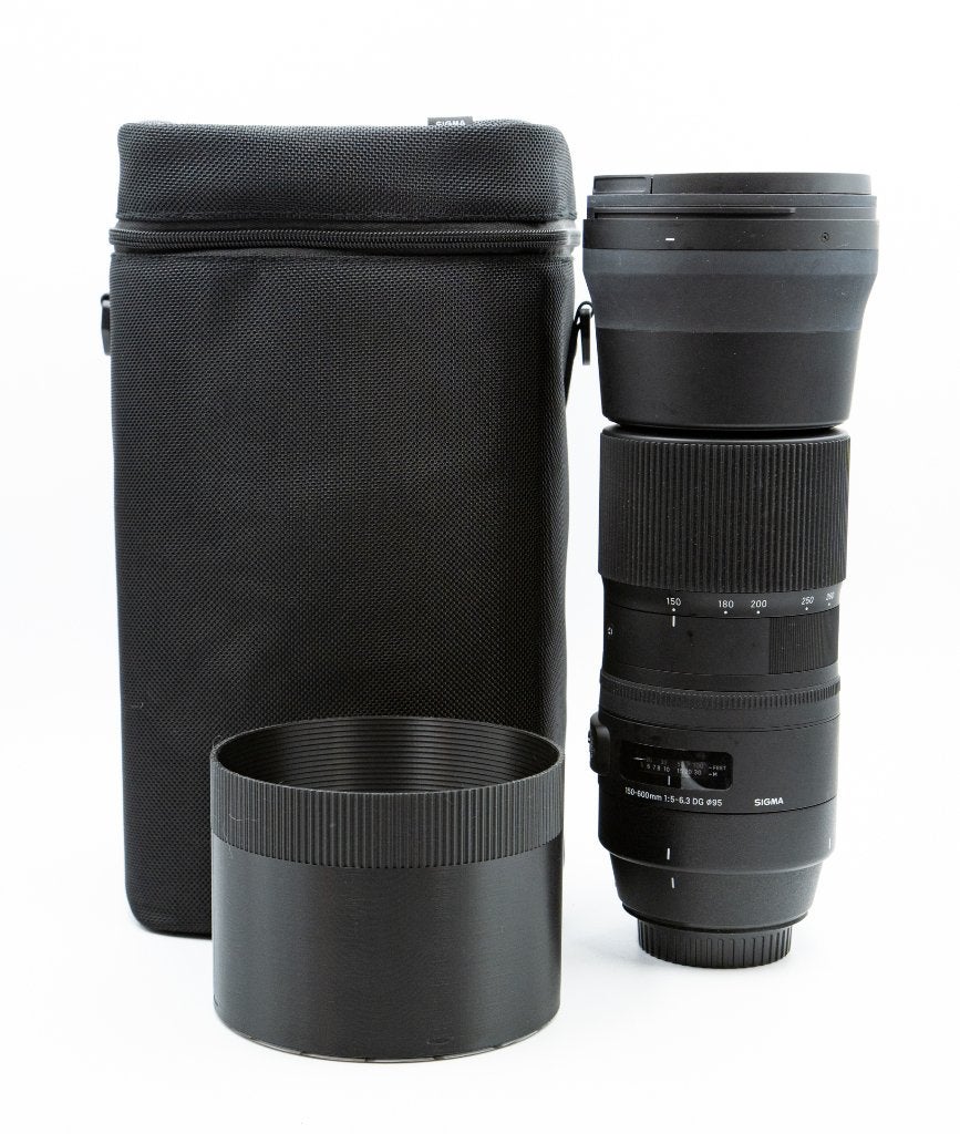 Sigma 150-600mm f/5-6.3 DG OS HSM Contemporary (Canon EF), Gebruikt, Canon, Zonnekap, Canon EF