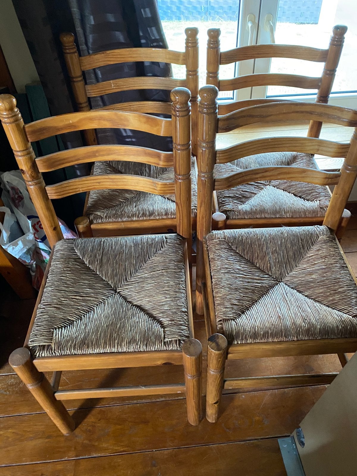 4 stoelen, Ophalen, Gebruikt, Champetre, Bruin