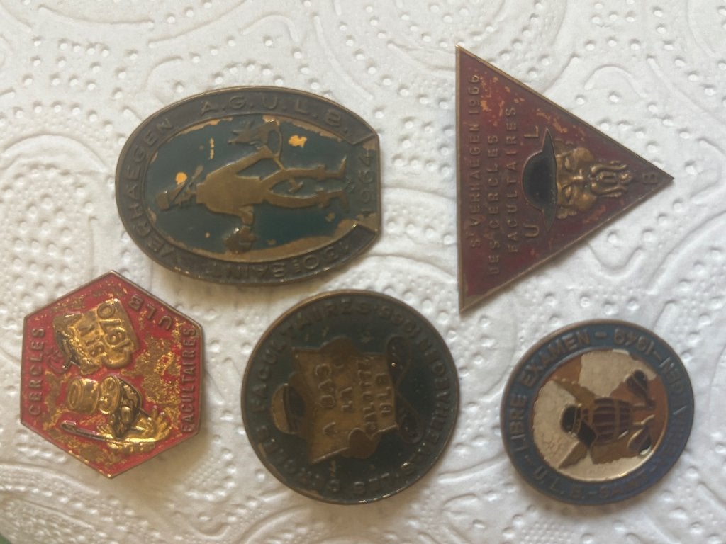 ULB - Lot de médailles de St Verhaegen, Timbres & Monnaies, Pièces & Médailles, Enlèvement ou Envoi