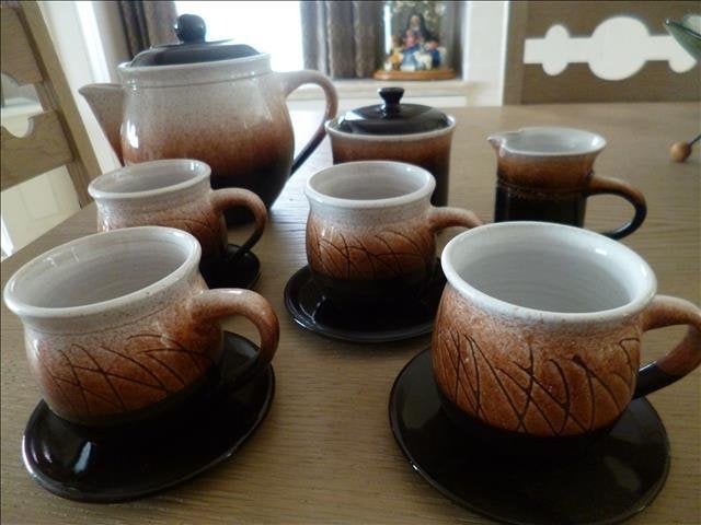 nieuw hand gemaakt thee- koffieservies, Enlèvement ou Envoi, Neuf, Céramique, Service complet