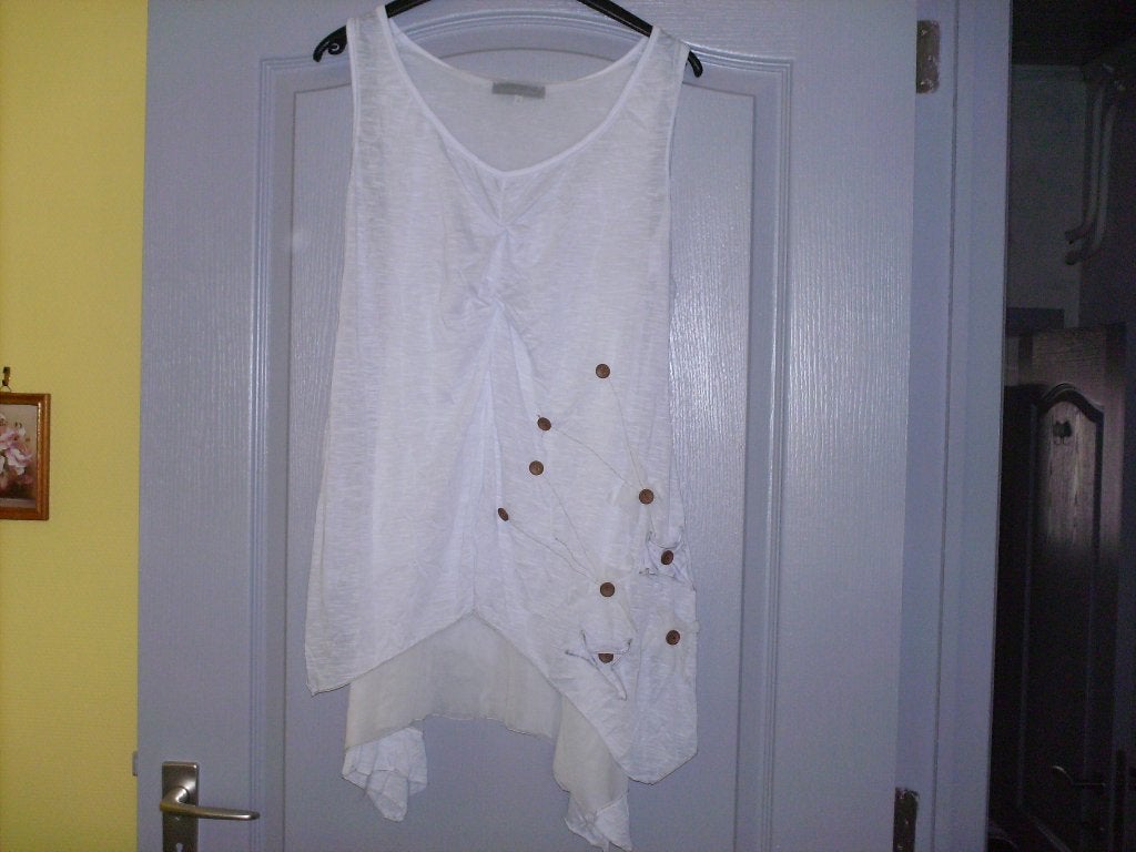 a vendre blouse tunique pour dame, Kleding | Dames, Cassis, Wit, Maat 42/44 (L), Nieuw