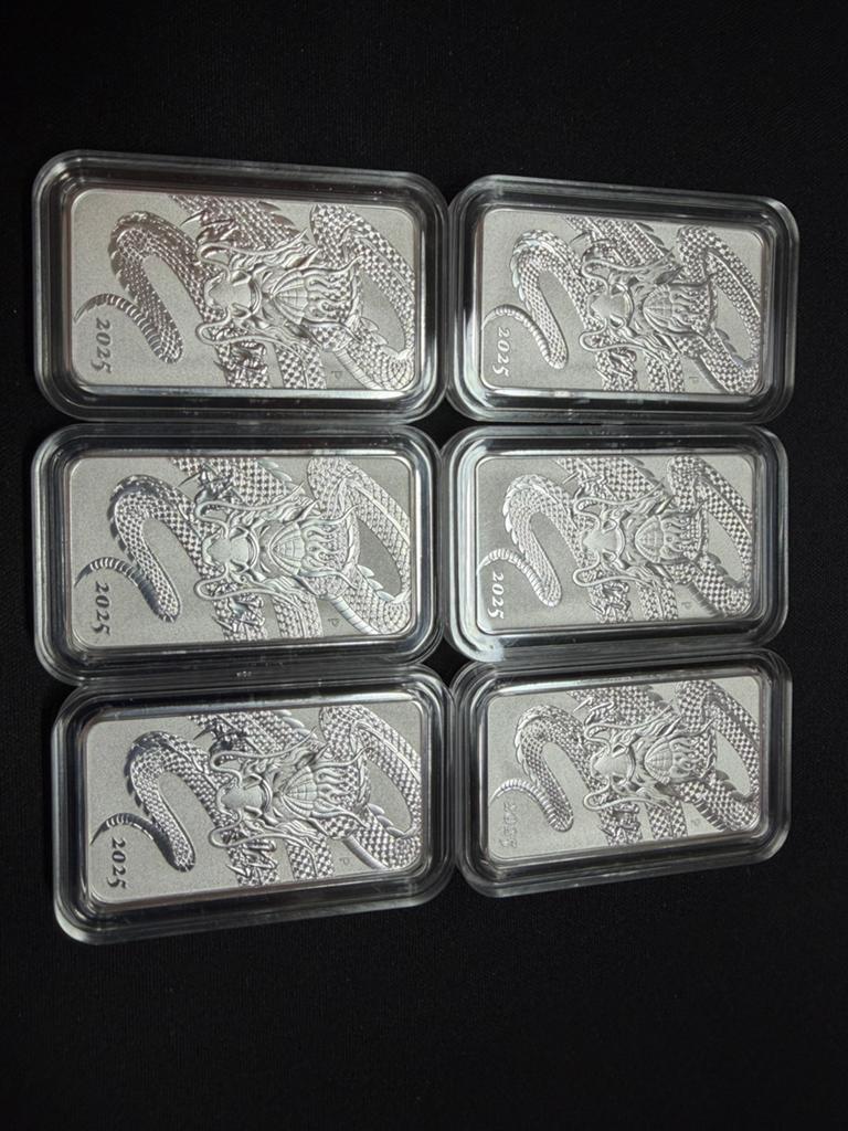 Lingot argent 1 oz dragon Australie 2025, Enlèvement ou Envoi, Argent