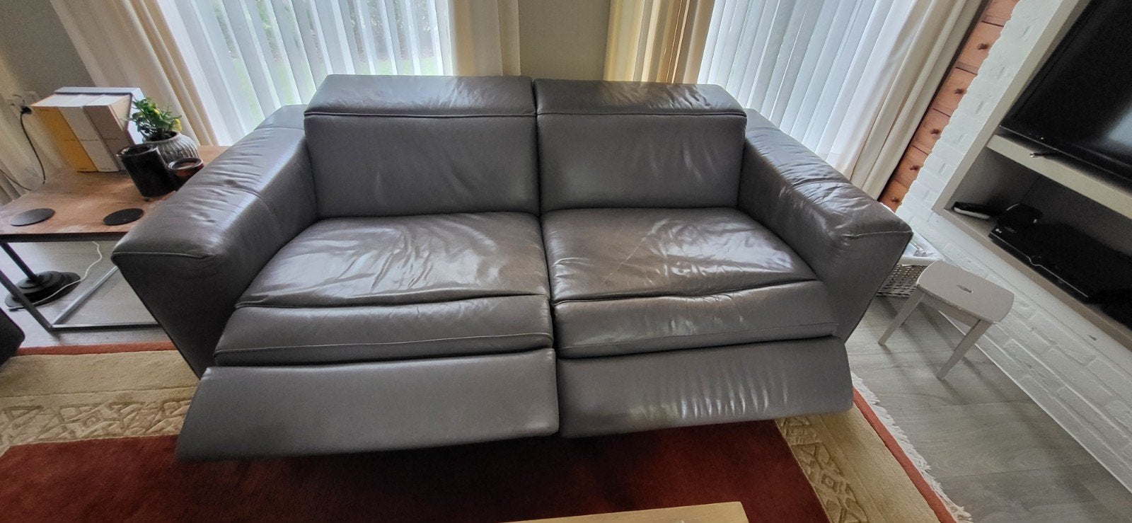 Tweezit en tweeënhalf zit Natuzzi, Ophalen, Gebruikt, Leer