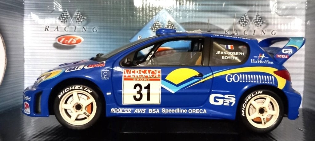 1/18 Peugeot 206 WRC Rally SANREMO 2001 Solido, Enlèvement ou Envoi, Comme neuf, Voiture, Solido