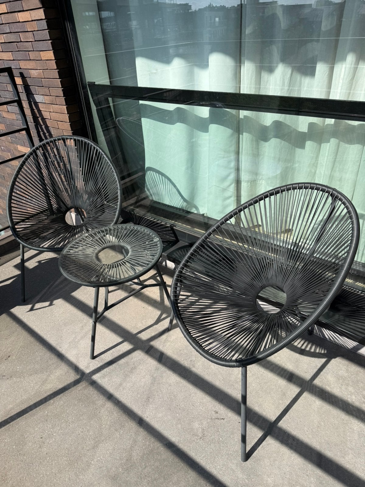 Ensemble de chaises de jardin avec table assortie, Enlèvement, Comme neuf