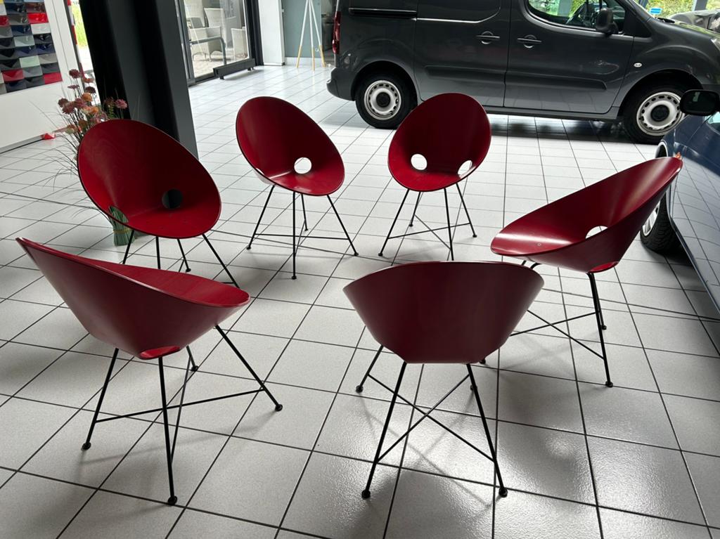 Thonet ST664 stoelen design Edelhardt Harlis 6 stuks, Ophalen, Gebruikt, Vintage, Vijf, Zes of meer stoelen