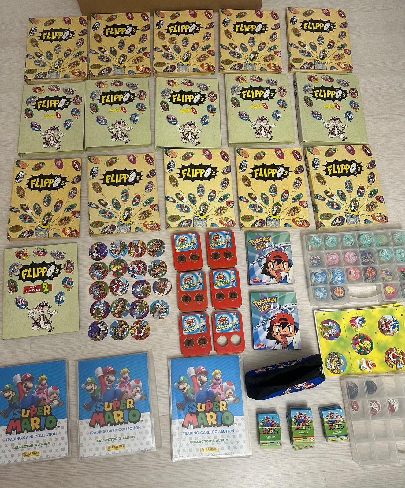 Groot verzamellot Flippo’s, Pokémon en Super Mario, Verzamelen, Ophalen of Verzenden, Kerstflippo's, Verzameling, Met verzamelmap(pen)