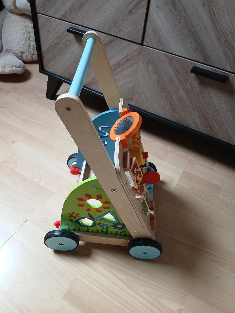 loopwagen, Kinderen en Baby's, Speelgoed | Houten speelgoed, Ophalen, Zo goed als nieuw, Duw- of Trekspeelgoed