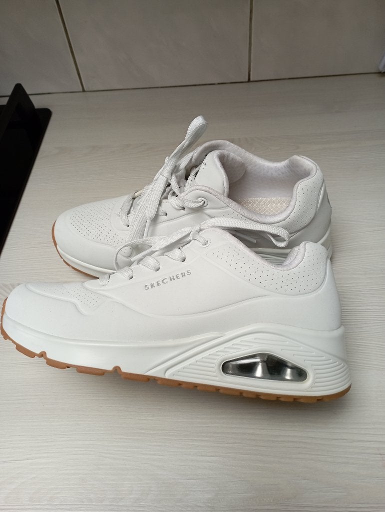 witte skechers uno maat 39, Skechers, Wit, Ophalen of Verzenden, Zo goed als nieuw
