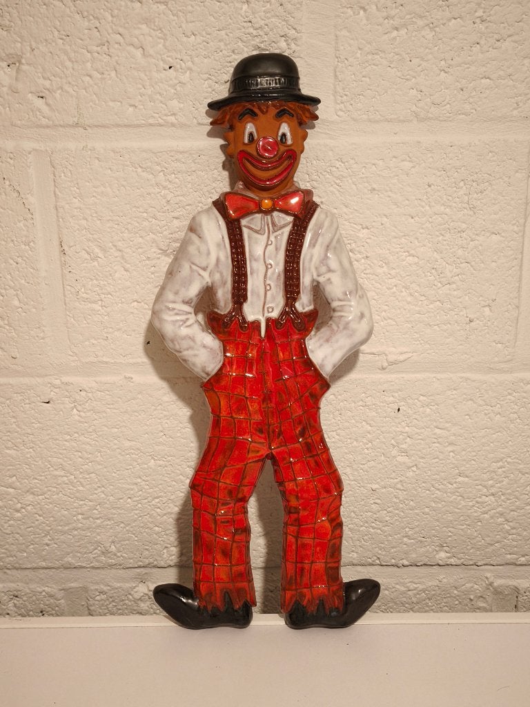 Clown farceur / Plaque murale en céramique, Enlèvement
