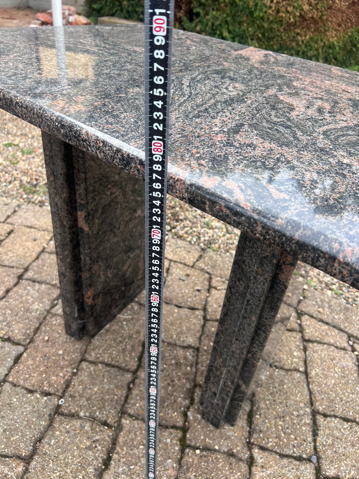 Granieten tafel – stevig en uniek – bieden, Ophalen, Meerkleurig, 75 cm of meer, 100 tot 150 cm