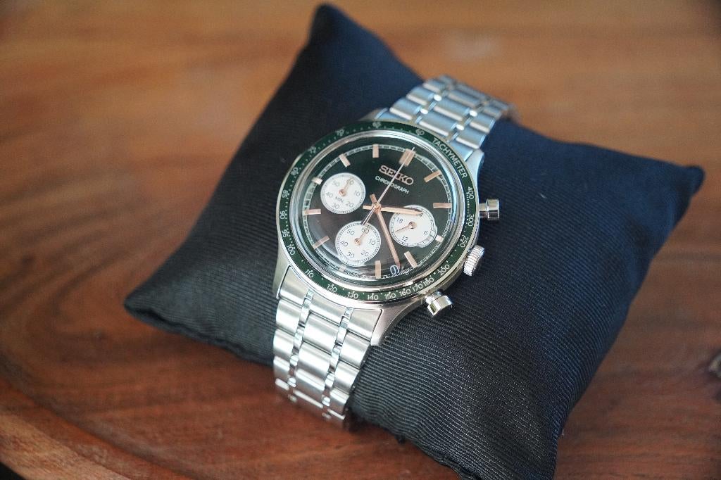 Seiko SSB481P1 Chronograaf - Green Dial - NIEUW - staal -, Staal, Polshorloge, Nieuw, Ophalen of Verzenden