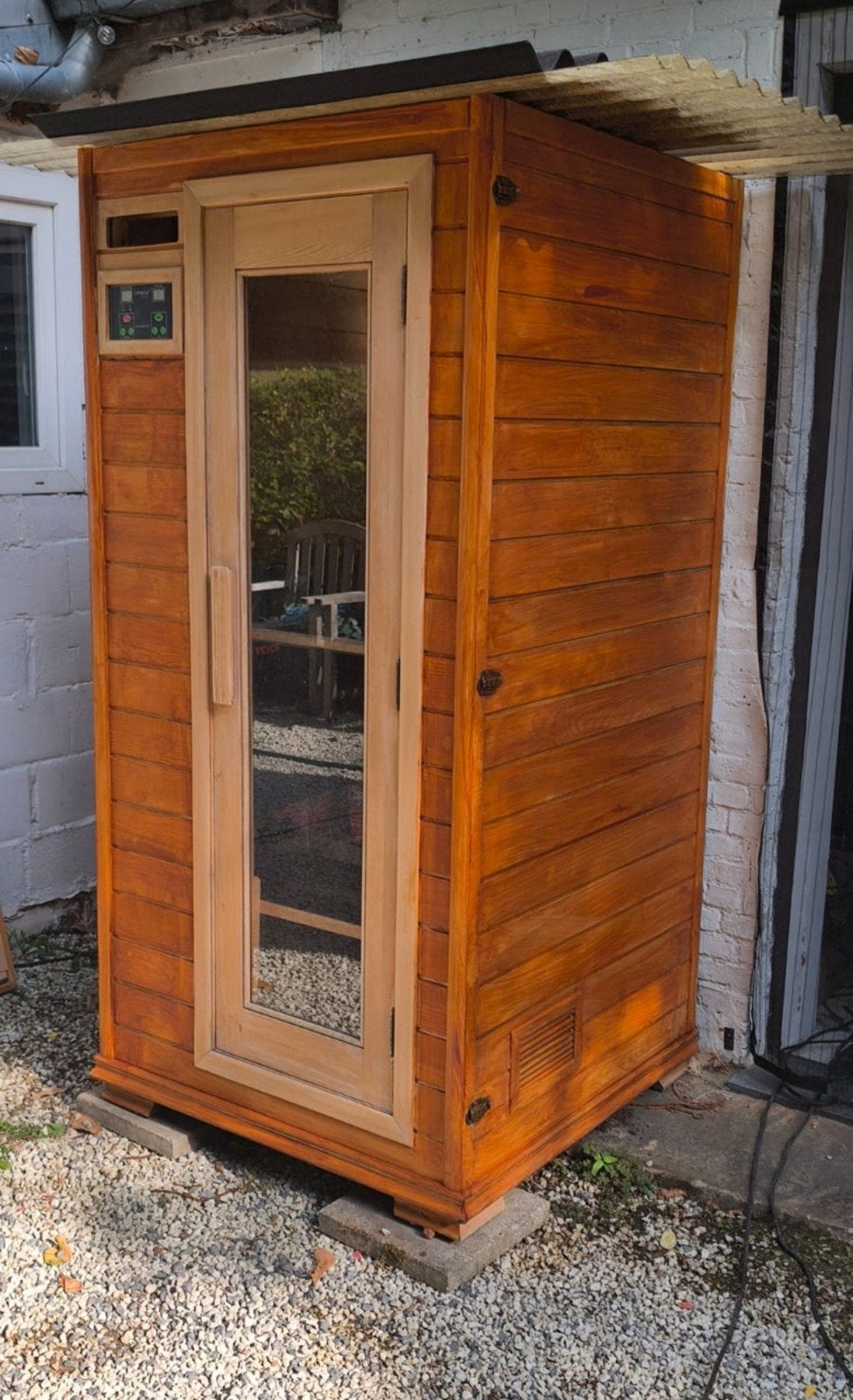 Sauna met stenen 1 persoons, Ophalen, Zo goed als nieuw, Fins of Traditioneel, Complete sauna