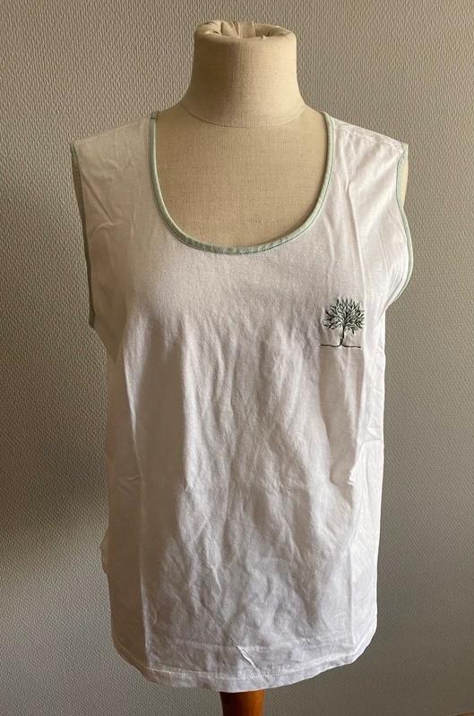 Wit mouwloos topje Lima-Set maat 46, Sans manches, Taille 46/48 (XL) ou plus grande, Porté, Blanc