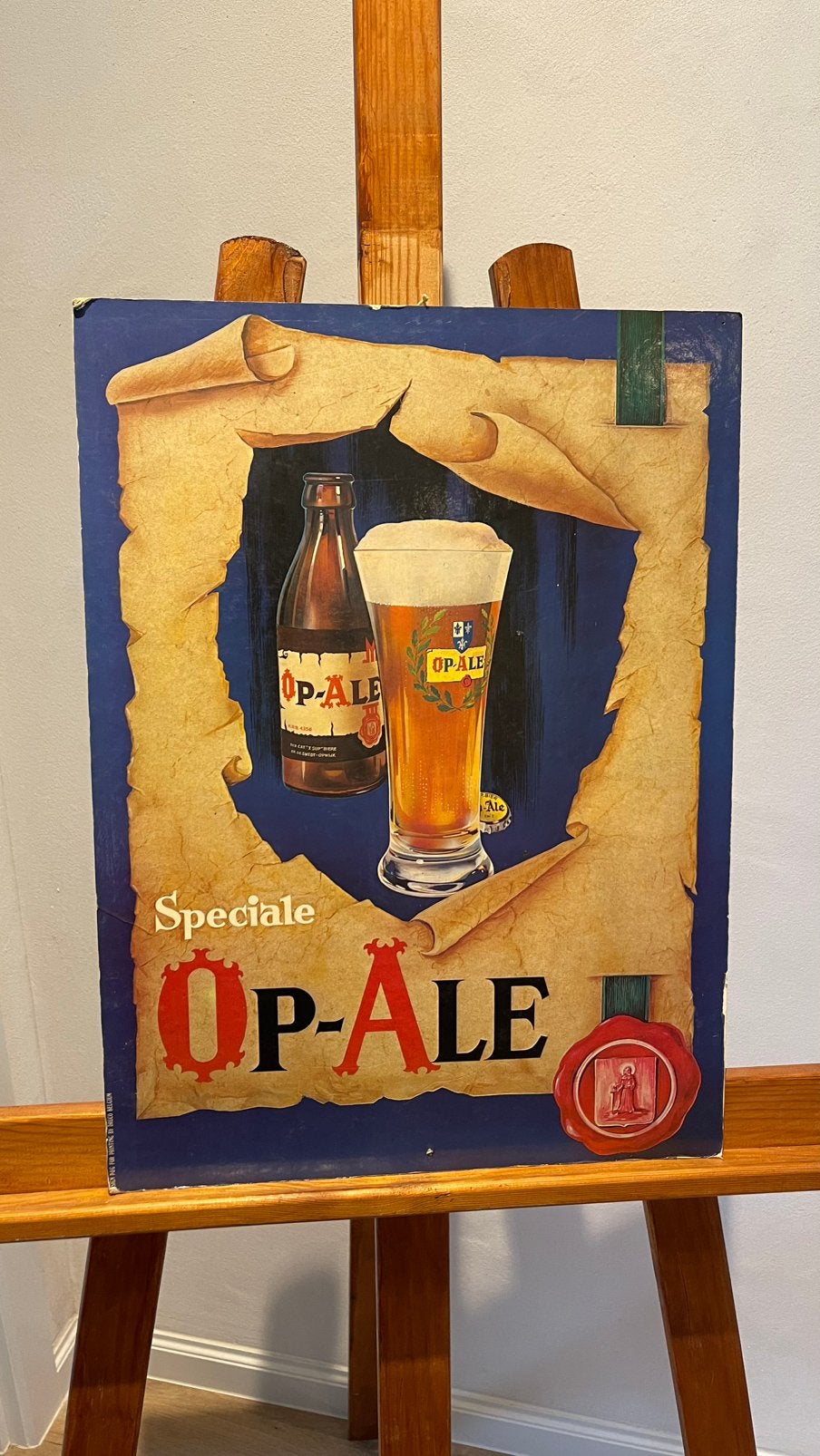 Publicité opale en carton., Enlèvement ou Envoi, Utilisé, Panneau publicitaire
