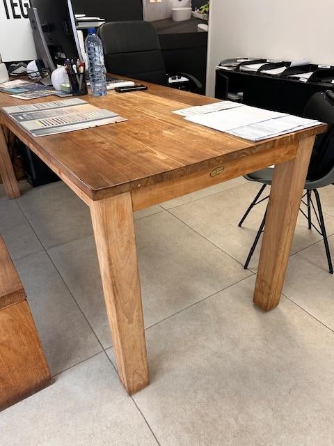 tafel in teak, Ophalen, Gebruikt, Teakhout, Rechthoekig