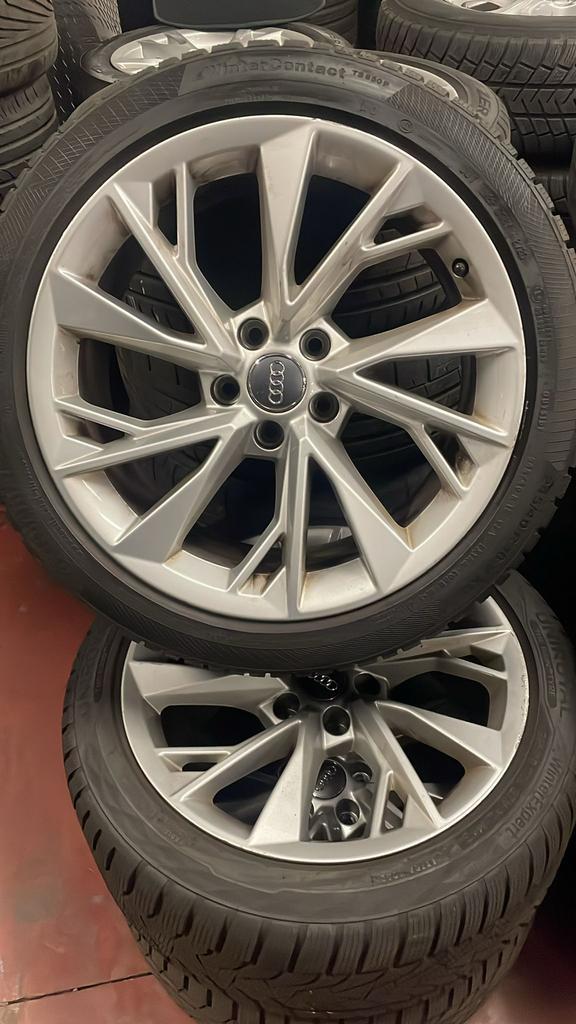 Audi A5 18” velgen met continental winterbanden set van 4, Ophalen, Winterbanden, Band(en)