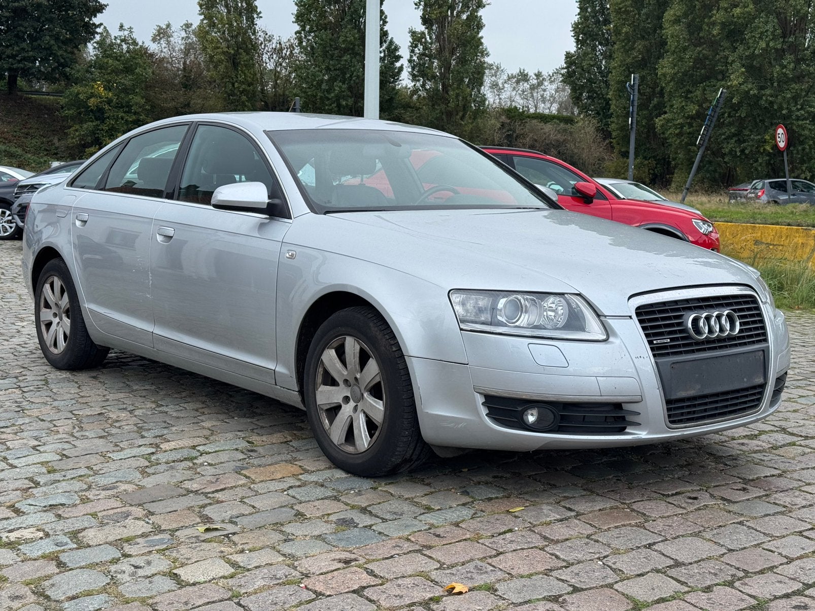 Audi A6 3.0 TDi V6 24v Quattro *Automaat*Leder*Navi*, Autos, Cuir, Argent ou Gris, Achat, 155 kW