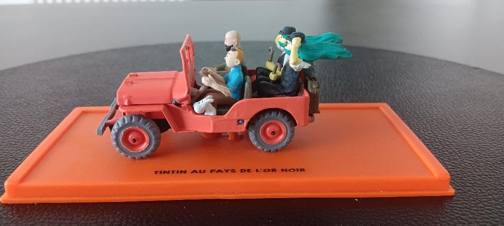 Kuifje Jeep, Verzamelen, Ophalen of Verzenden, Kuifje, Zo goed als nieuw, Beeldje of Figuurtje
