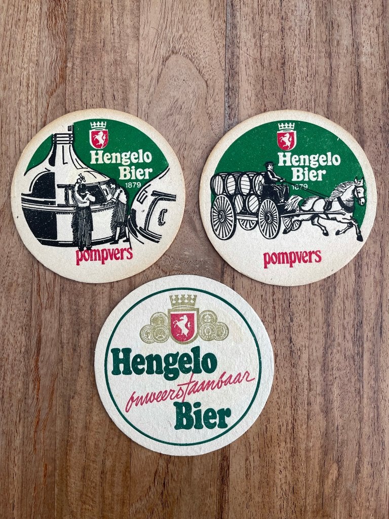 Bierviltjes - HENGELO bier, Ophalen of Verzenden, Zo goed als nieuw, Viltje(s), Overige merken