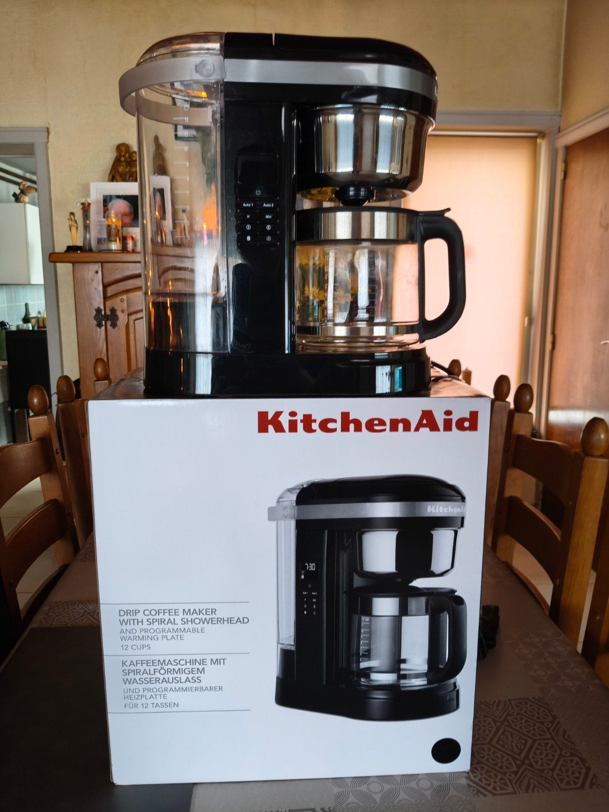 KitchenAid koffiezetapparaat, Electroménager, Café moulu, Réservoir d'eau amovible, Comme neuf, 10 tasses ou plus