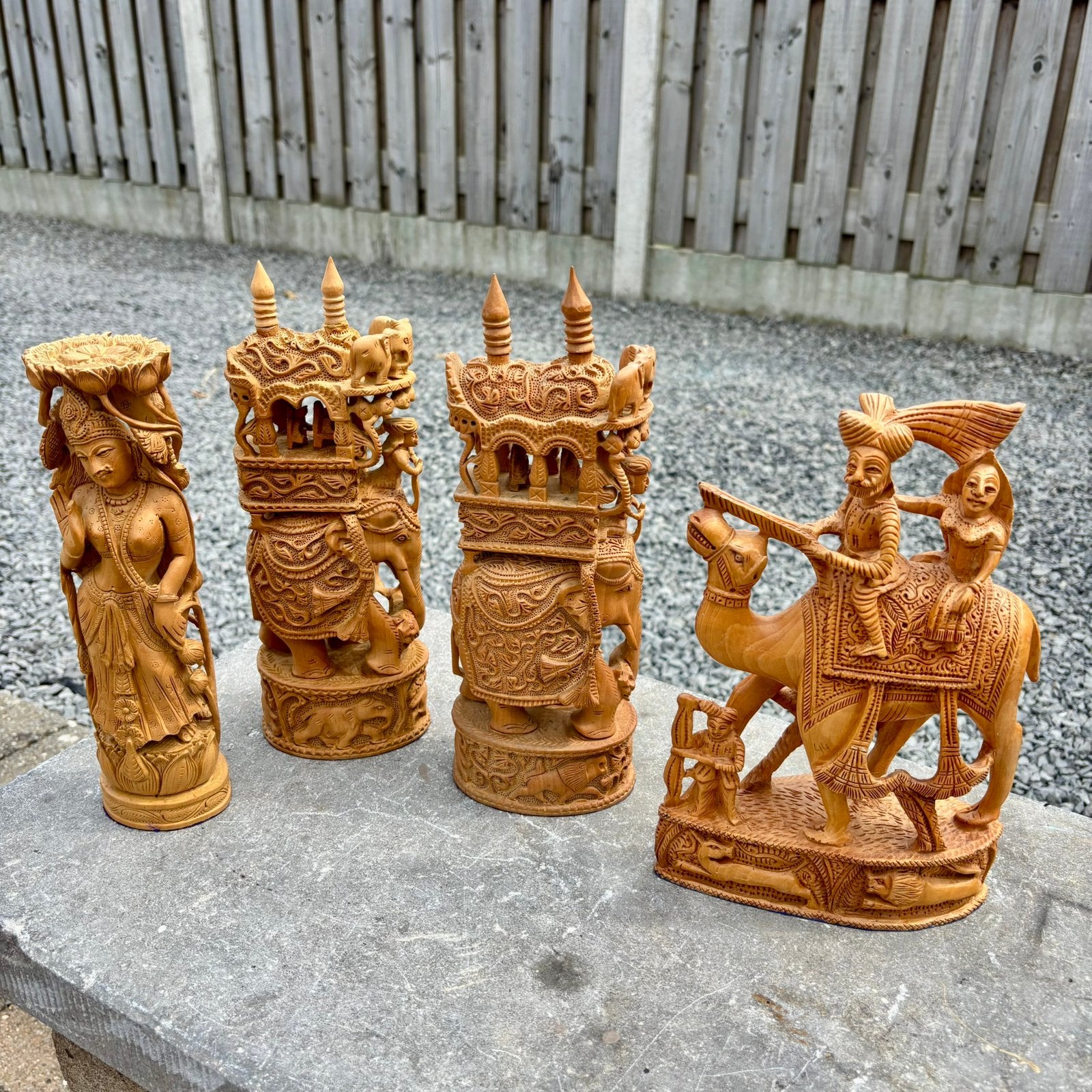Handgesneden houten beelden, Antiek en Kunst, Ophalen of Verzenden