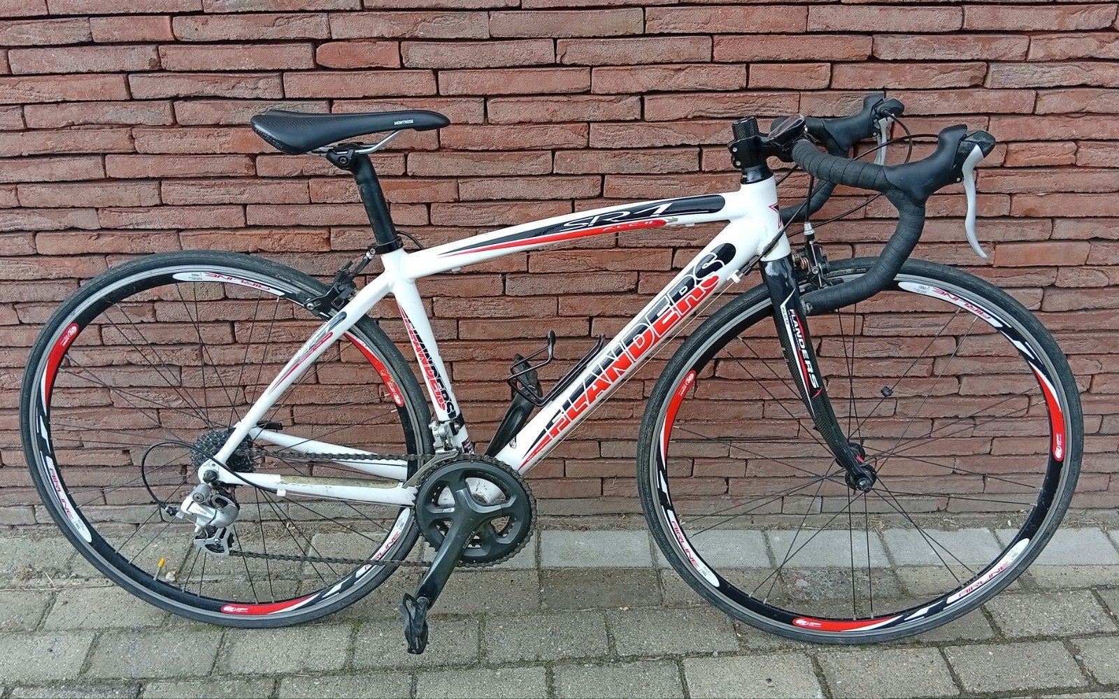 Alu koersfiets Flanders SR1 Shimano 16speed maat 44 Small🚴, Fietsen en Brommers, Fietsen | Racefietsen, 28 inch, Gebruikt, Velgrem