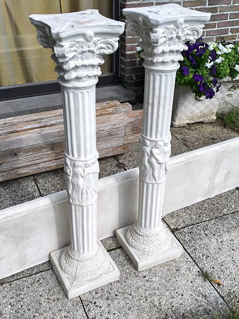Twee zuilen in witsteen (geen plaaster), Ophalen, Zo goed als nieuw